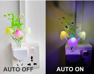 LED Auto sensor Mashroom Shape Night Lamp Electric Lamp with Box (Mix/Random color)