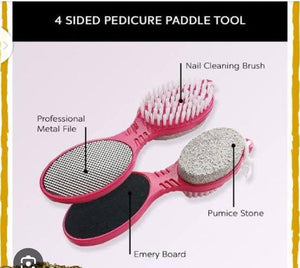 4 in 1 Pedicure Tool Foot Scrubber Brush